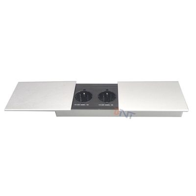 Slip-Open Desktop Power Outlet voor bureaus studeerruimtes en rekenaars met ingebouwde installatie